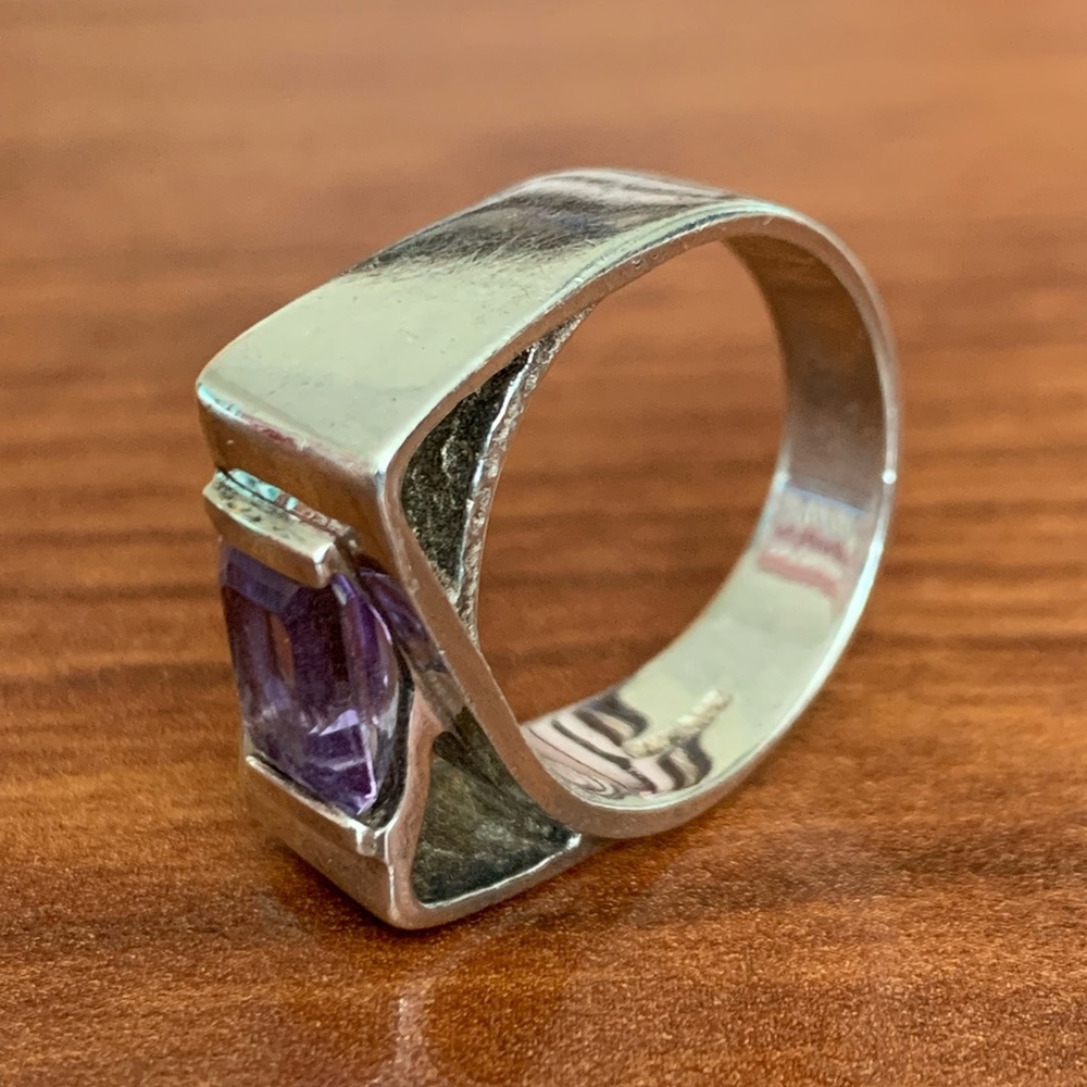 Silver Ring With Amethyst - image 3